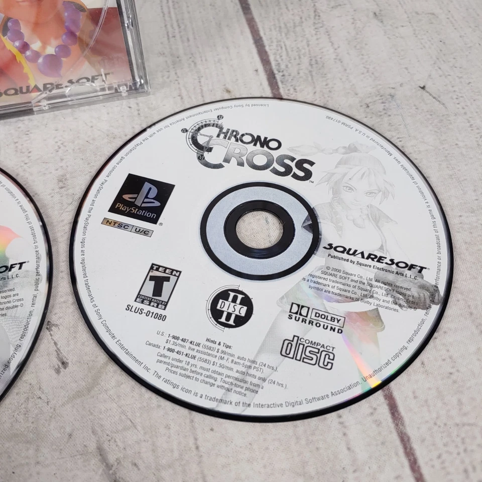 NO ARTWORK - Chrono Cross Sony PlayStation 1 PS1 - MANUAL + DISCS ONLY - Tested - Image 3 of 4