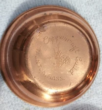 3 Coppercraft Guild VINTAGE Small  Cups/Bowls 3'' OLD, made in Mass.  