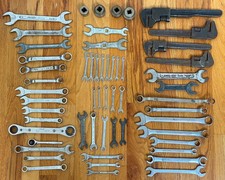 Lot Of 56 Vintage Tools - Wrenches Sockets Spanners Auto Mid-century