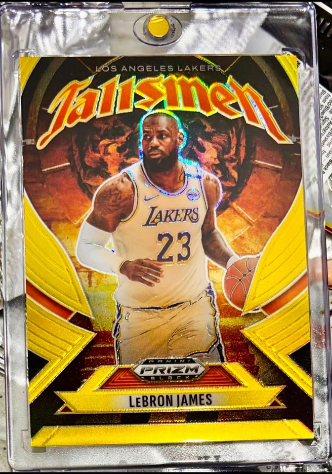 2024-25 Panini Prizm Black Gold Talismen LeBron James #4 /10 SSP Lakers - Image 3 of 3