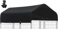 Outdoor Dog Kennel Cover 8'Dx4'W UV Resistant Waterproof Full Coverage for Dog K