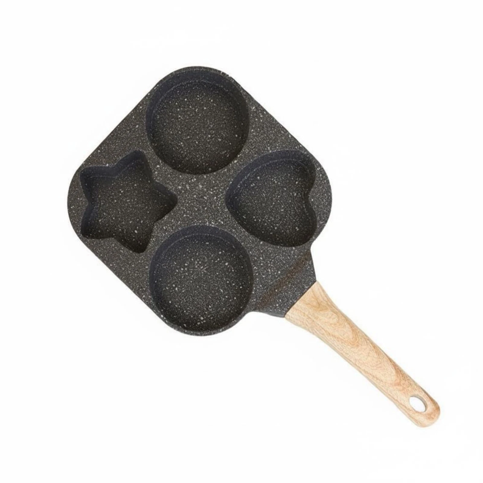 Four-Cavity Frying Pan Speckled Shape E-G Pan Easy to Clean