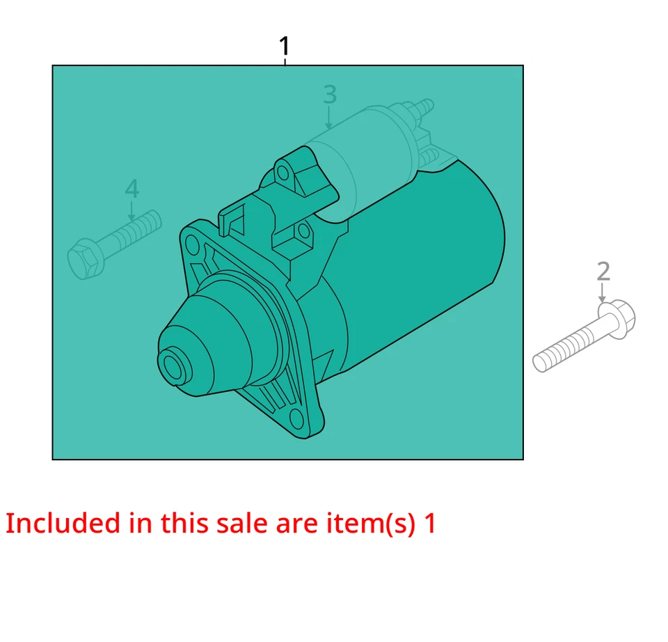 Starter Motor from 2008 Volkswagen Touareg 3.6L 12124801 - Image 3 of 4