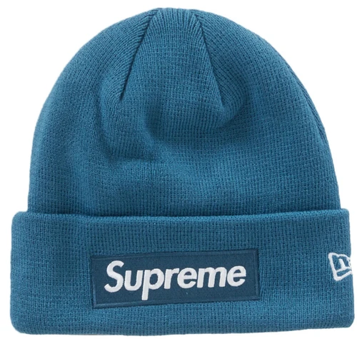 Bonnet Supreme New Era Box Logo (FW23) bleu