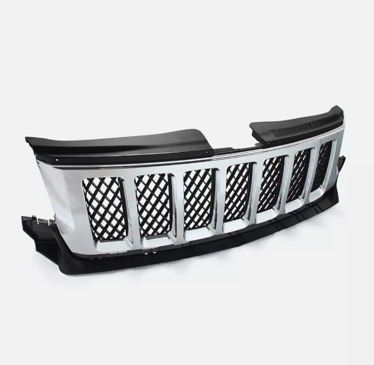 For Jeep Grand Cherokee 2011-2013 Front Grill Chrome Honeycomb Black Inserts Foto 2 de 4