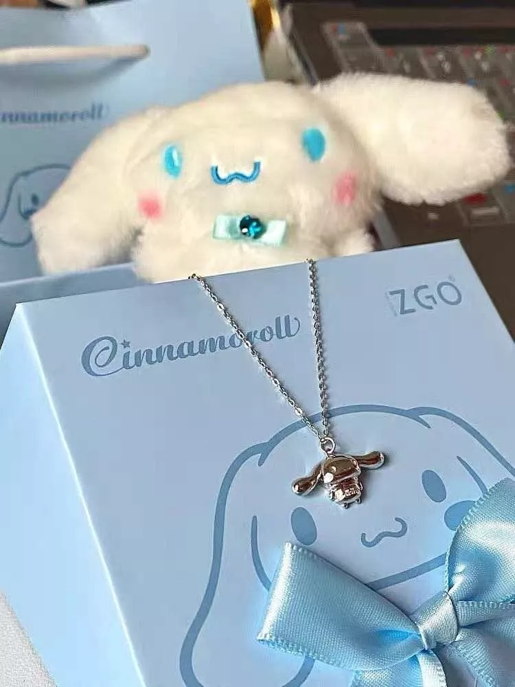 Cinnamoroll Necklace Silver jewelry Hello Kitty Kuromi My Melody Kawaii