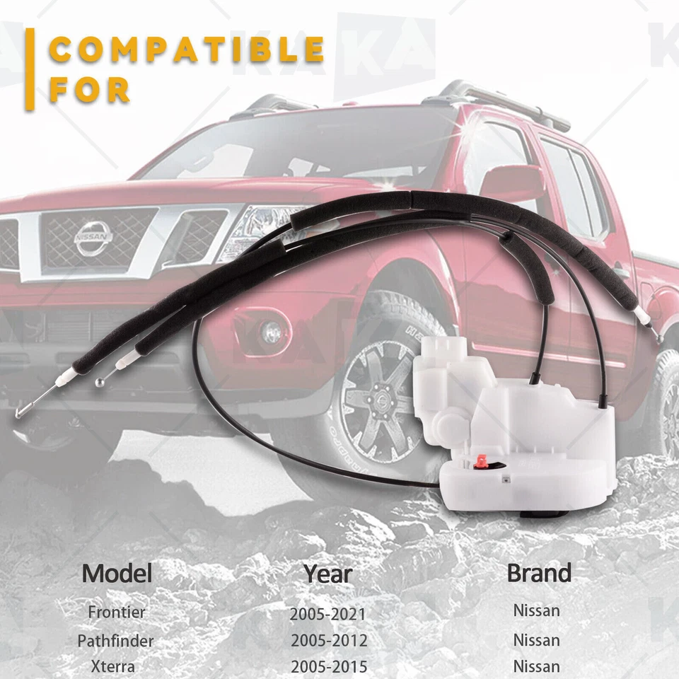 Привод замка передней левой водительской двери для 05–19 Nissan Frontier Pathfinder Xterra - Изображение 4 из 4