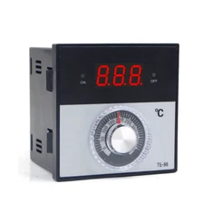 Digital Thermostat Display Temperature Controller K J PT100 Type Relay Knob AC