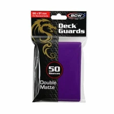 50 BCW Double Matte Purple Card Protective Sleeves for Pokemon MTG Yugioh