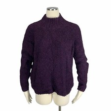 LOFT Small Sweater Purple Wool Warm Comfort Ann Taylor