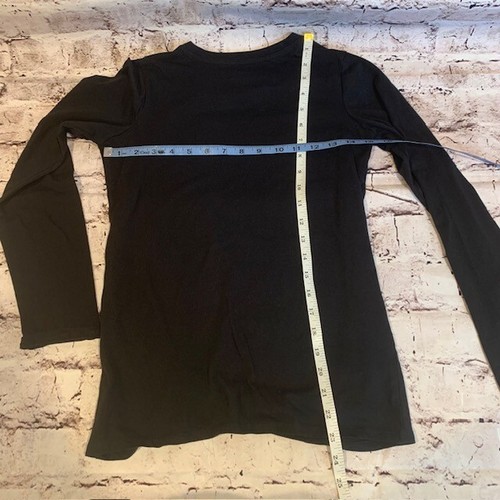 Levi's Girls Black Multiple Heart Graphic Pattern Long Sleeve T Shirt Size Large - Picture 4 of 7