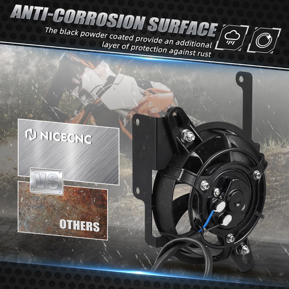 Kit de ventilador de refrigeración de radiador de 4" 12V para Husqvarna 150 250 350 450 501 TE FE 2024-25 Foto 4 de 4