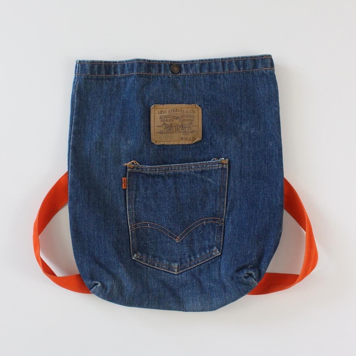 Vintage Levi's Orange Tab Small Denim Backpack | eBay Vintage Levi's Orange Tab Small Denim Backpack | eBay