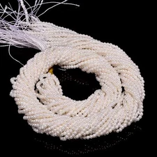 Fresh Water Coated Pearl Gemstone Round Smooth Beads 2X2 mm Strand 13" AB-90