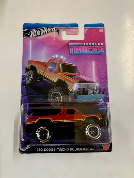 Camioneta Hot Wheells Automotive 2024, Tubular Truck, Mod 1980 DODGE MACHO WAGON