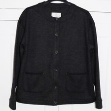 White Stuff Adele Wool Mix Jersey Jacket Size Uk 10 Long Sleeve Classic Fit Coat