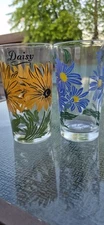 🌼2-Vintage 5" Boscul Peanut Butter Glasses DAISY & MICHAELMUS DAISY