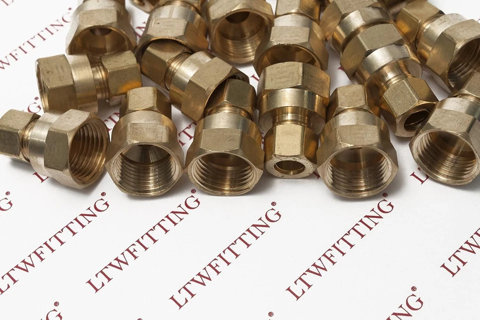 Wholesale Brass Compression Connectors, 3/8" OD x 1/2" NPT, 25-Piece Bulk Set - Image 4 of 4