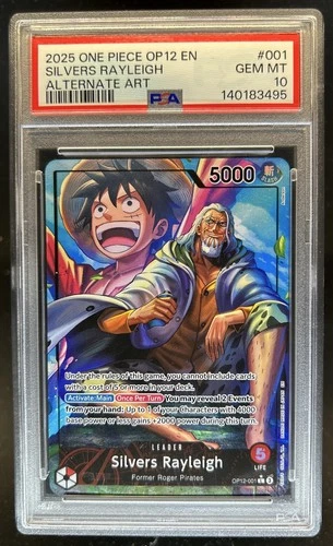 2025 One Piece Legacy of the Master Silvers Rayleigh Alt Art #OP12-001 PSA 10