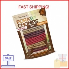 Pork Chomps Dog Chews, 5-inch Munchy Sticks, Assorted Flavors, 100 Count