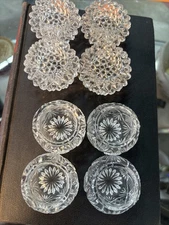 VINTAGE & ANTIQUE Open Salt Dip Cellars pressed And Cut  Glass