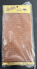 Houseworks Dollhouse Real Natural Clay Bricks on Mesh, 72 SQ IN 1:12 Scale NIP