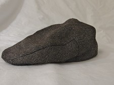 Brixton Hooligan Flat Cap Black/Grey XL Used Good Condition