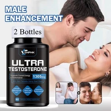 ZHPHK Testo Booster - Muscle Growth, Energy, Libido Capsules 90ct - 2 Pack