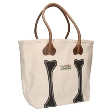 Mens KAPITAL Capital Bone Patch Canvas Tote Bag Used BS99