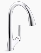 Kohler Malleco Pull-Down Kitchen Faucet Chrome Single Handle New