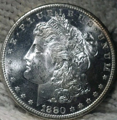 1880-s Morgan Silver Dollar Brilliant Uncirculated ULTRA CAMEO With Mirrors