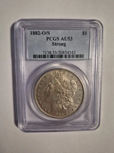1882-O/S Morgan Silver Dollar PCGS AU53 Strong Key Coin