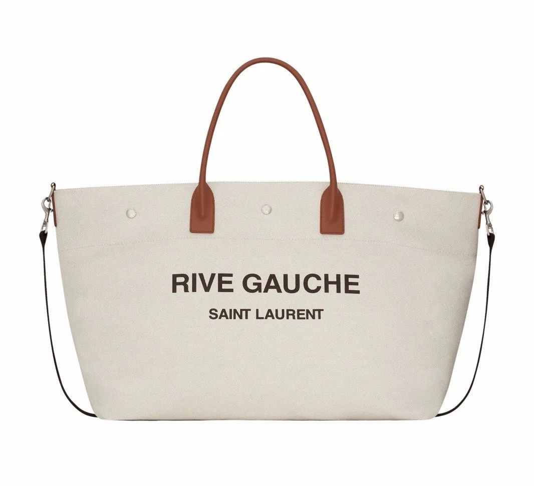 Saint Laurent — YSL Saint Laurent Leather Brown Handbag Women’s Maxi Rive Gauche Strap RRP£1570