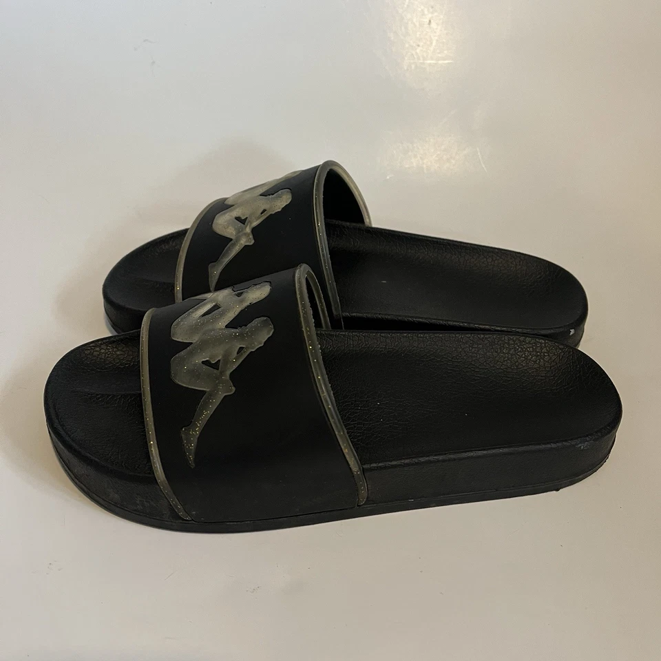 Сандалии-шлепанцы Kappa черные золотистые подлинные Aqua 1 мужские размер 6/женские размер 8 - Изображение 4 из 4