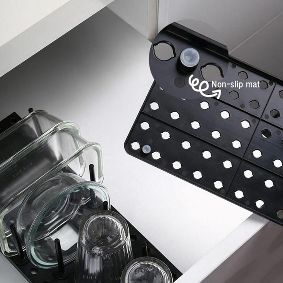 Rack Kitchen Shelf Organizer Drawer Organizer Tray Bowl Pot Storage ...
