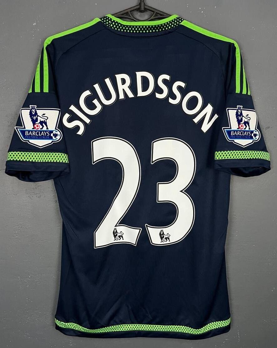 MEN'S FC SWANSEA CITY 2015/2016 SIGURDSSON SOCCER FOOTBALL SHIRT