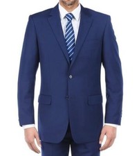 Renoir Blue Suit Men New Basic 38R 54L Classic Regular Fit Business Church