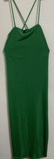    Wild Fable Women  s Sleeveless Lace-Up Back Long Dress - Green Small 