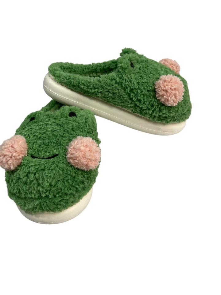 Lindas pantuflas de rana para mujer pantuflas de animales pantuflas de dormitorio 40-41 grandes 7-8 Foto 2 de 4