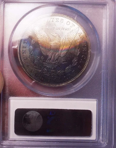 Morgan Silver Dollar 1880 S PCGS MS 64 Monster Crescent Rainbow Rare Stunner!