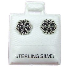 Sterling Silver - Snowflake Stud Earrings SE397
