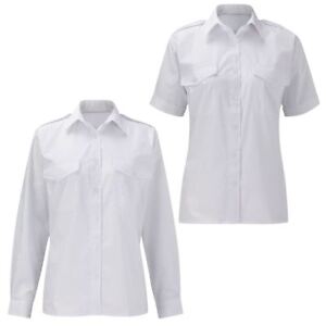 Womens Ladies Blouse Pilot Shirt Plain 