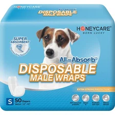 50 Pack Waist Disposable Dog Diapers Male Wraps Belly Bands Pet Soft SMALL