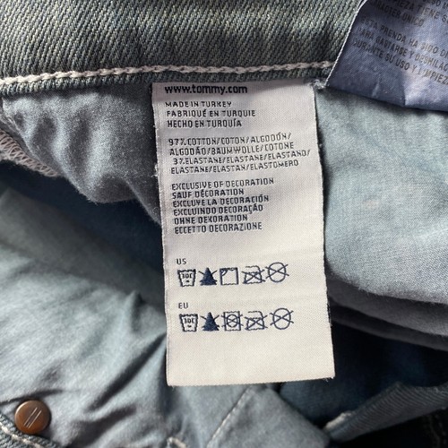 Tommy Hilfiger Sin Grau Stretch Slim Fit Beschichtete Jeans W30 L32 - Bild 6 von 11