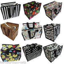10+ DESIGNS RECYCLED ECO LADIES KIDS LUNCH SHOPPING TRAVEL HAND BAG SPOTS ZEBRA