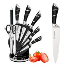 Set di coltelli da cucina per chef cucinare ristorante carne pesce verdura ceppo