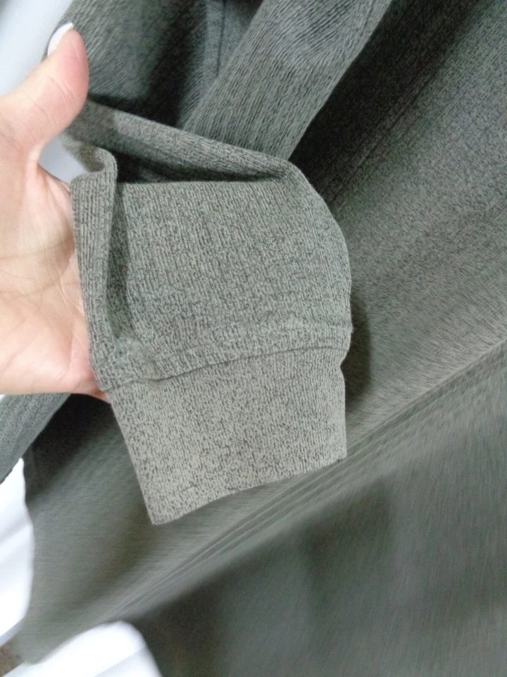 CAMISA JERSEY HOMBRE CHESTERFIELD MANGA LARGA VERDE GRISÁCEO ALGODÓN POLIÉSTER 2X Foto 4 de 4