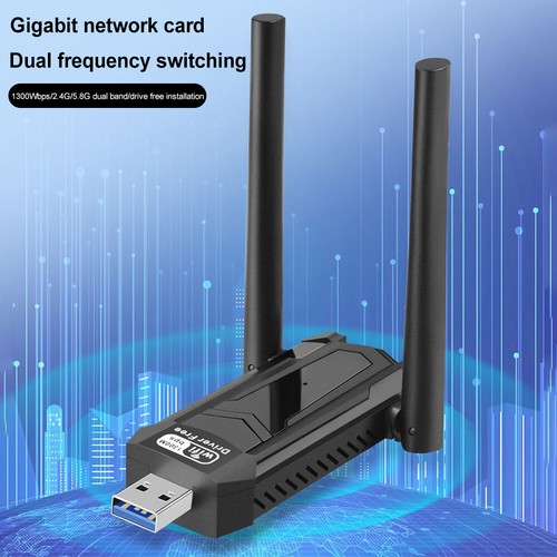 AC1300Mbps USB WiFi Card Dual Band Useful 2.4/5Ghz Supports for Windows 11/10 - Afbeelding 8 van 12