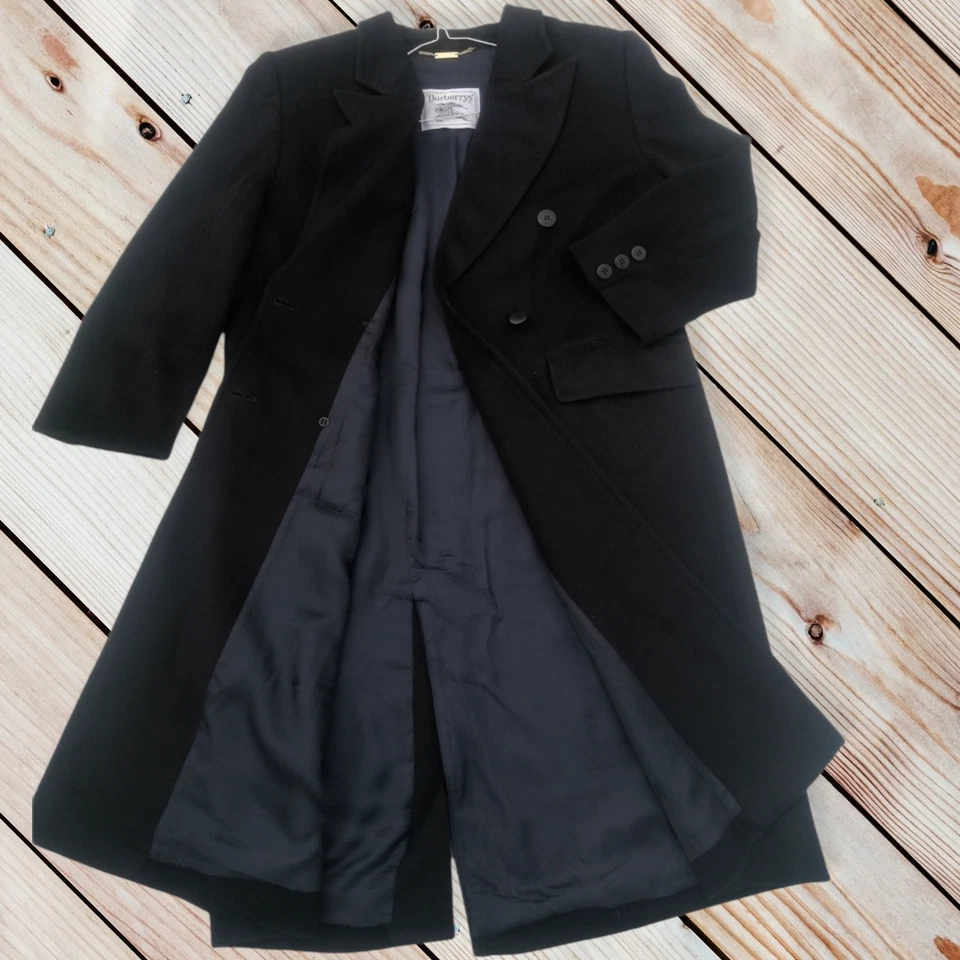 Abrigo/abrigo chaqueta azul oscuro vintage Burberry Prorsum de doble botonadura para mujer Foto 2 de 4