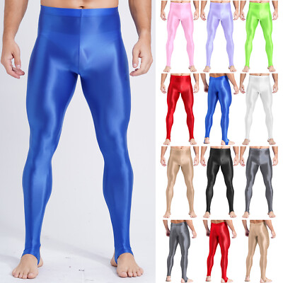 Men Tights Stretchy Pantyhose High Waist Stockings Clubwear Pants Shiny  Sports UK